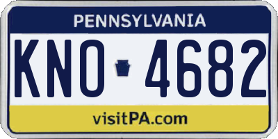 PA license plate KNO4682