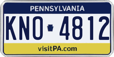 PA license plate KNO4812