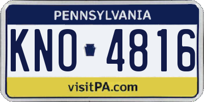 PA license plate KNO4816