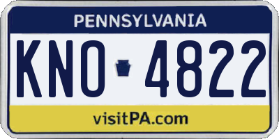 PA license plate KNO4822