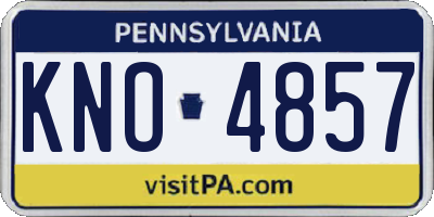 PA license plate KNO4857