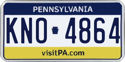 PA license plate KNO4864