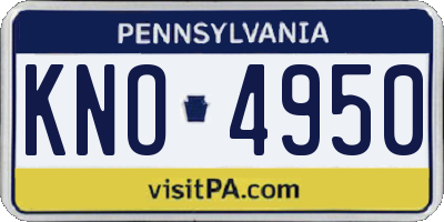 PA license plate KNO4950