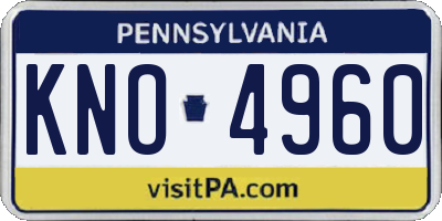 PA license plate KNO4960