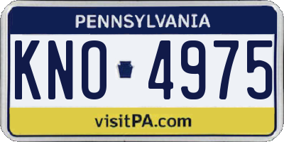 PA license plate KNO4975