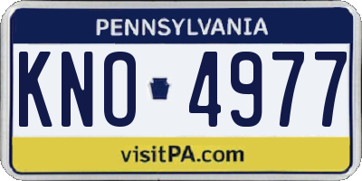 PA license plate KNO4977