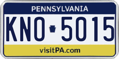 PA license plate KNO5015