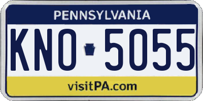 PA license plate KNO5055