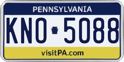 PA license plate KNO5088