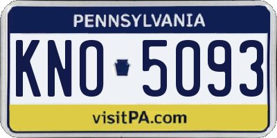 PA license plate KNO5093
