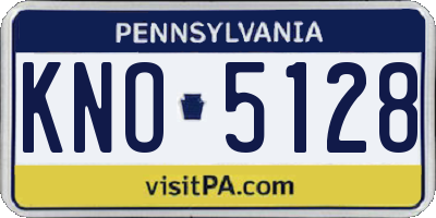 PA license plate KNO5128