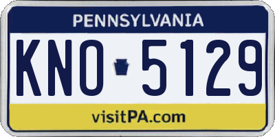 PA license plate KNO5129