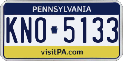 PA license plate KNO5133
