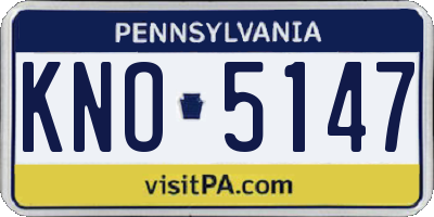 PA license plate KNO5147