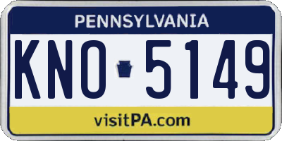 PA license plate KNO5149