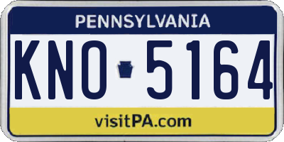 PA license plate KNO5164
