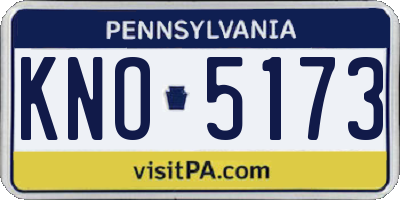 PA license plate KNO5173