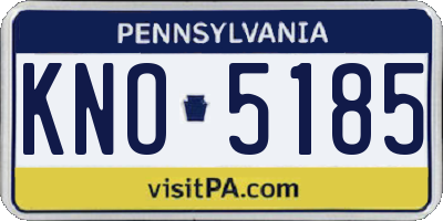 PA license plate KNO5185