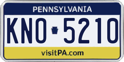 PA license plate KNO5210