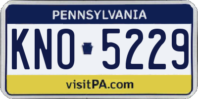 PA license plate KNO5229