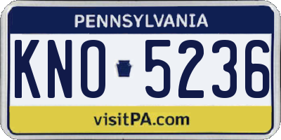 PA license plate KNO5236