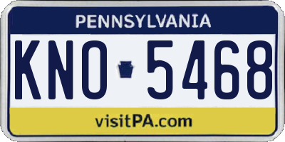 PA license plate KNO5468
