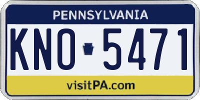 PA license plate KNO5471