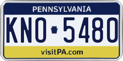 PA license plate KNO5480