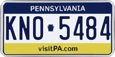 PA license plate KNO5484