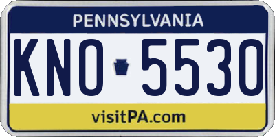 PA license plate KNO5530