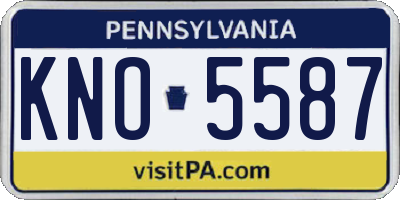 PA license plate KNO5587