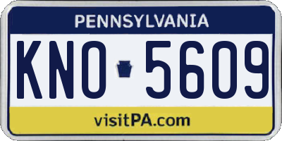 PA license plate KNO5609