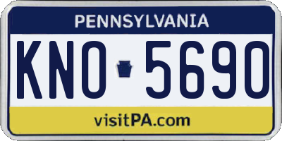 PA license plate KNO5690
