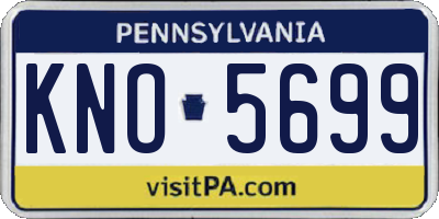 PA license plate KNO5699