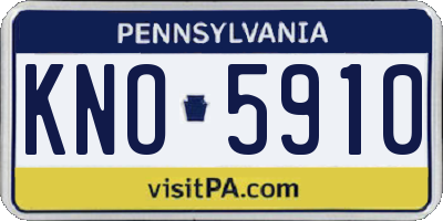 PA license plate KNO5910