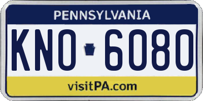 PA license plate KNO6080