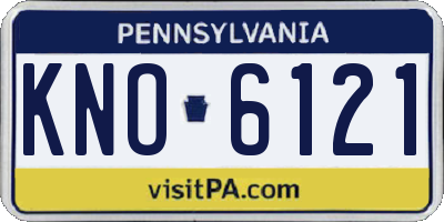 PA license plate KNO6121