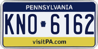 PA license plate KNO6162