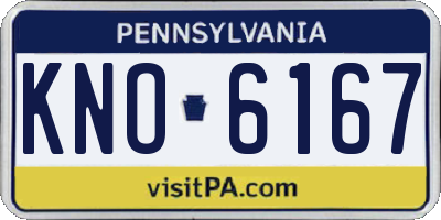 PA license plate KNO6167