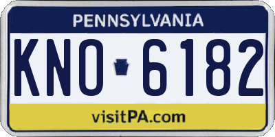 PA license plate KNO6182