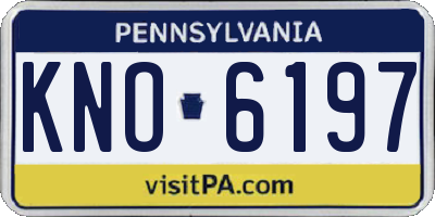 PA license plate KNO6197