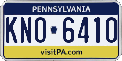 PA license plate KNO6410