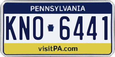 PA license plate KNO6441