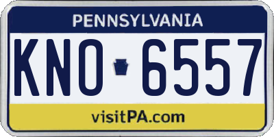 PA license plate KNO6557