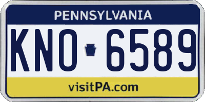 PA license plate KNO6589