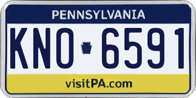PA license plate KNO6591