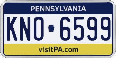 PA license plate KNO6599