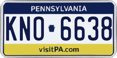 PA license plate KNO6638
