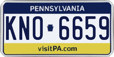PA license plate KNO6659