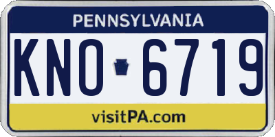 PA license plate KNO6719